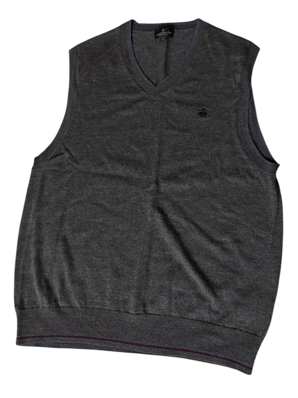 Brooks Brothers men’s size L Merino Wool Sweater Vest charcoal gray